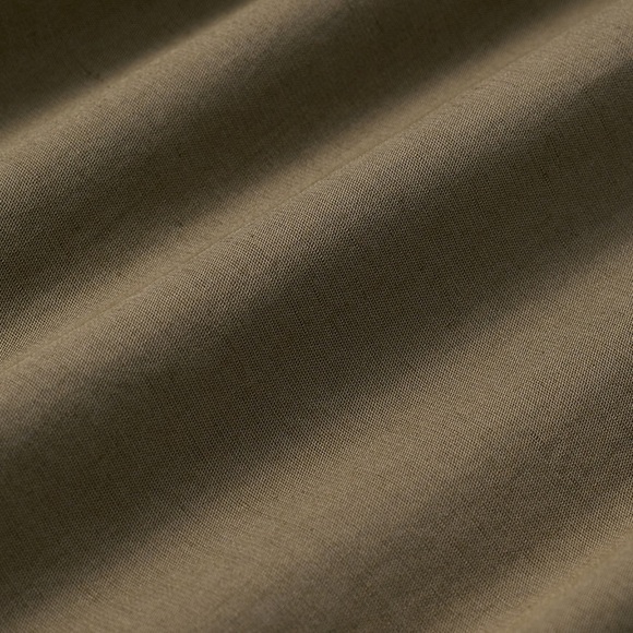 NWOT Pact Organic Canopy Linen Blend Notch Neck Dress in Khaki Green - Picture 5 of 13